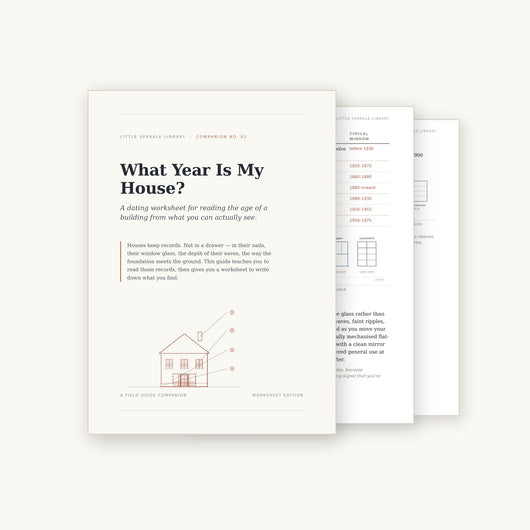What Year Is My House? — A Dating Worksheet