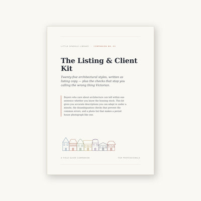 The Listing & Client Kit — Architectural Style for Real Estate Professionals
