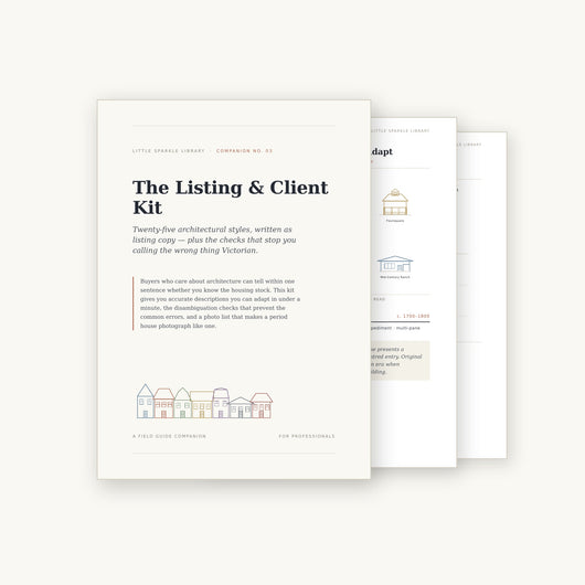 The Listing & Client Kit — Architectural Style for Real Estate Professionals